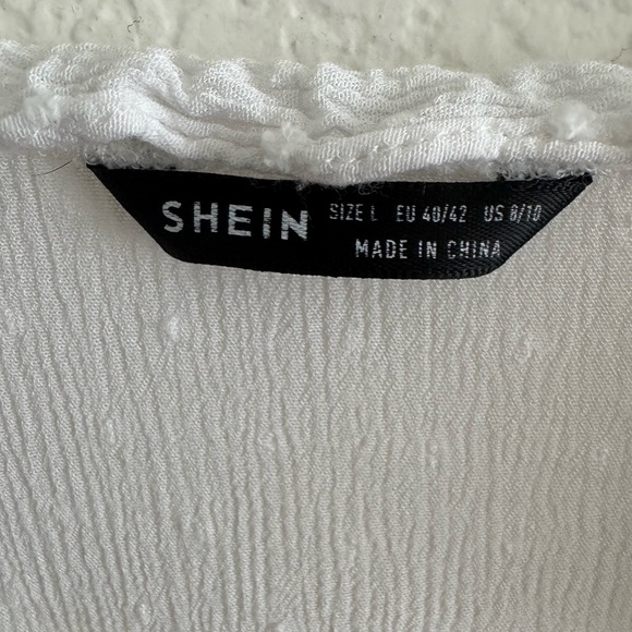 White Ruffled Women's Top - Picture 3 of 3